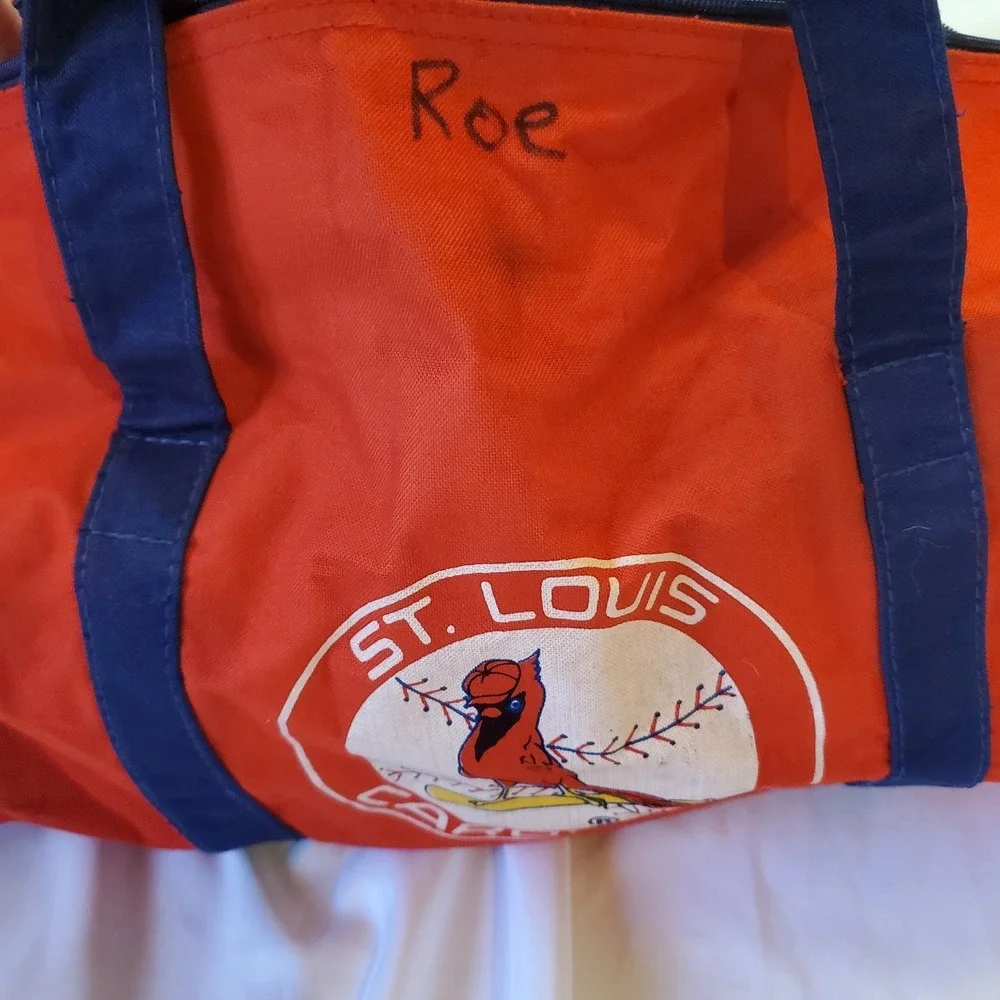 St. Louis Cardinals MetLife Red Duffel Bag Blue ft. Snoopy